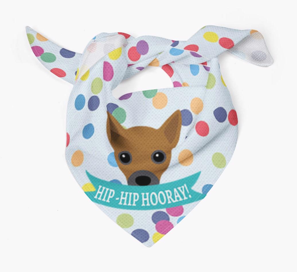 Hip-Hip Hooray! : Personalized {breedFullName} Bandana