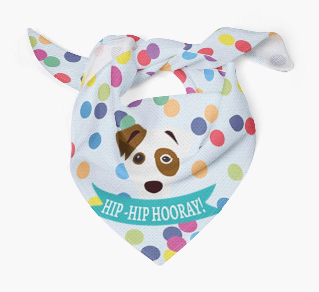 Hip-Hip Hooray! : Personalized {breedFullName} Bandana