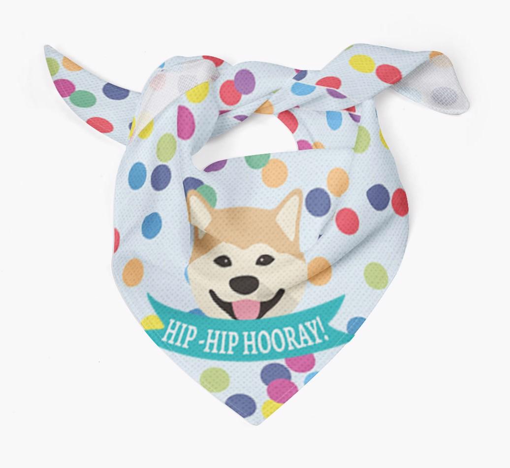 Hip-Hip Hooray! : Personalized {breedFullName} Bandana