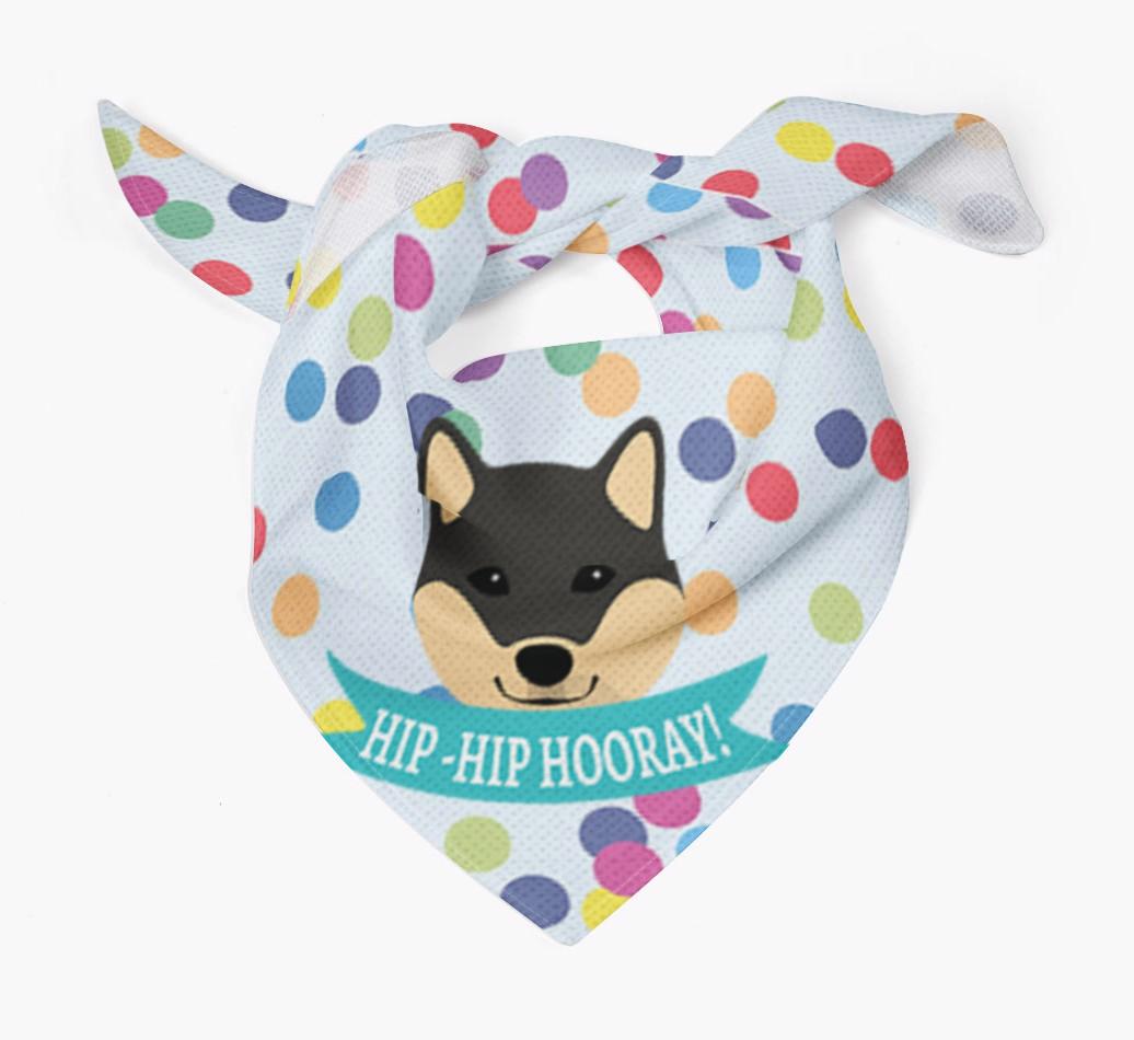 Hip-Hip Hooray! : Personalized {breedFullName} Bandana