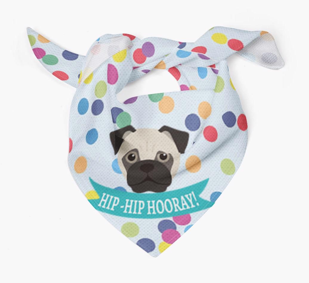 Hip-Hip Hooray! : Personalized {breedFullName} Bandana