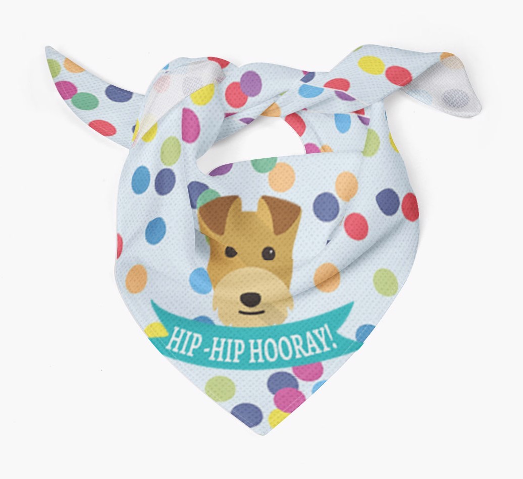 Hip-Hip Hooray! : Personalized {breedFullName} Bandana