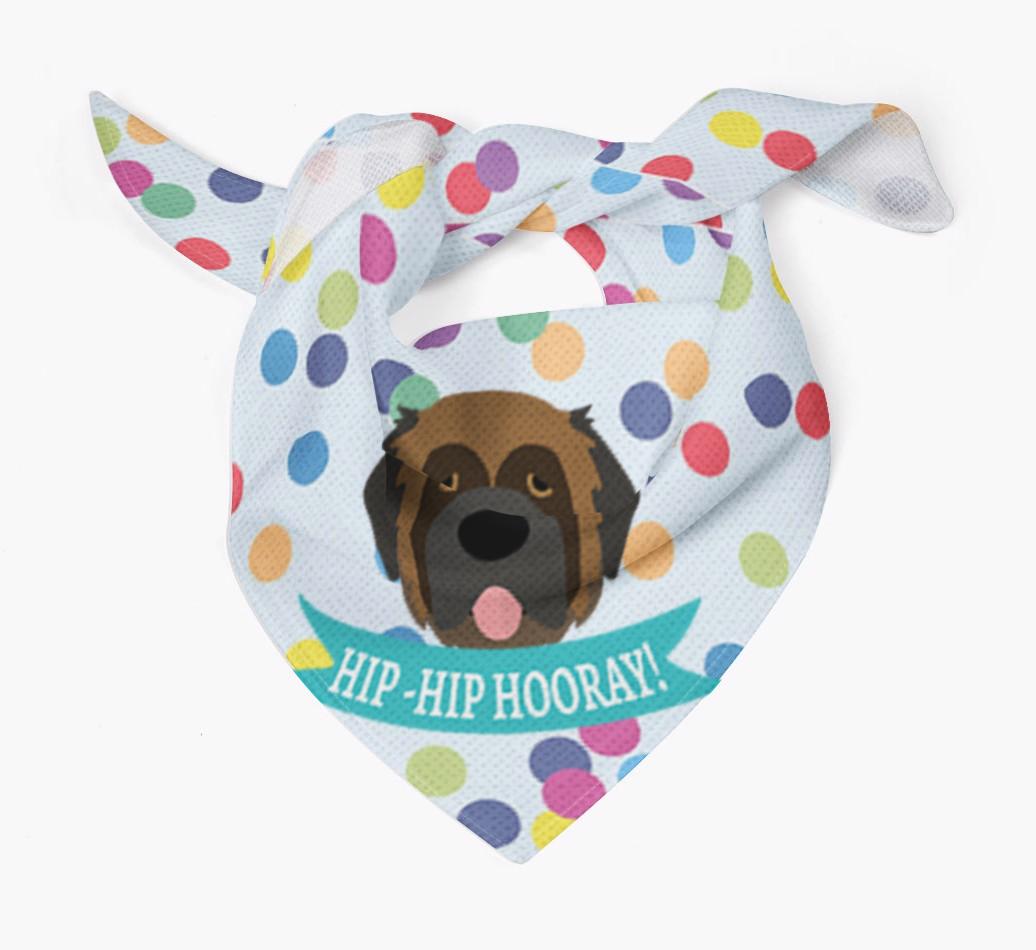 Hip-Hip Hooray! : Personalized {breedFullName} Bandana
