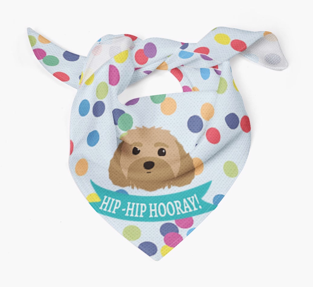 Hip-Hip Hooray! : Personalized {breedFullName} Bandana
