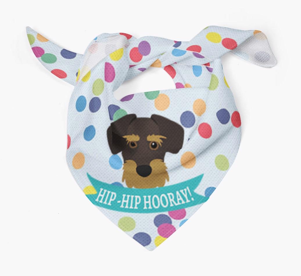 Hip-Hip Hooray! : Personalized {breedFullName} Bandana