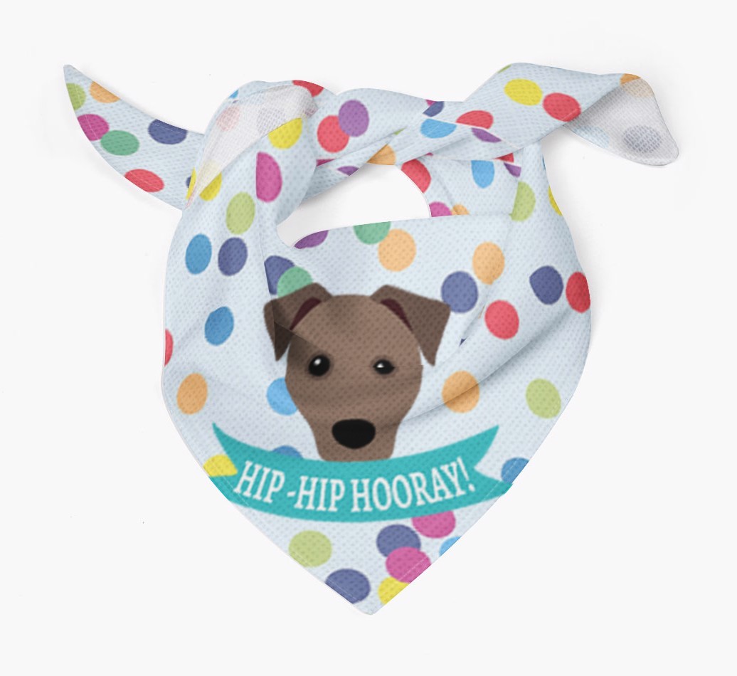 Hip-Hip Hooray! : Personalized {breedFullName} Bandana