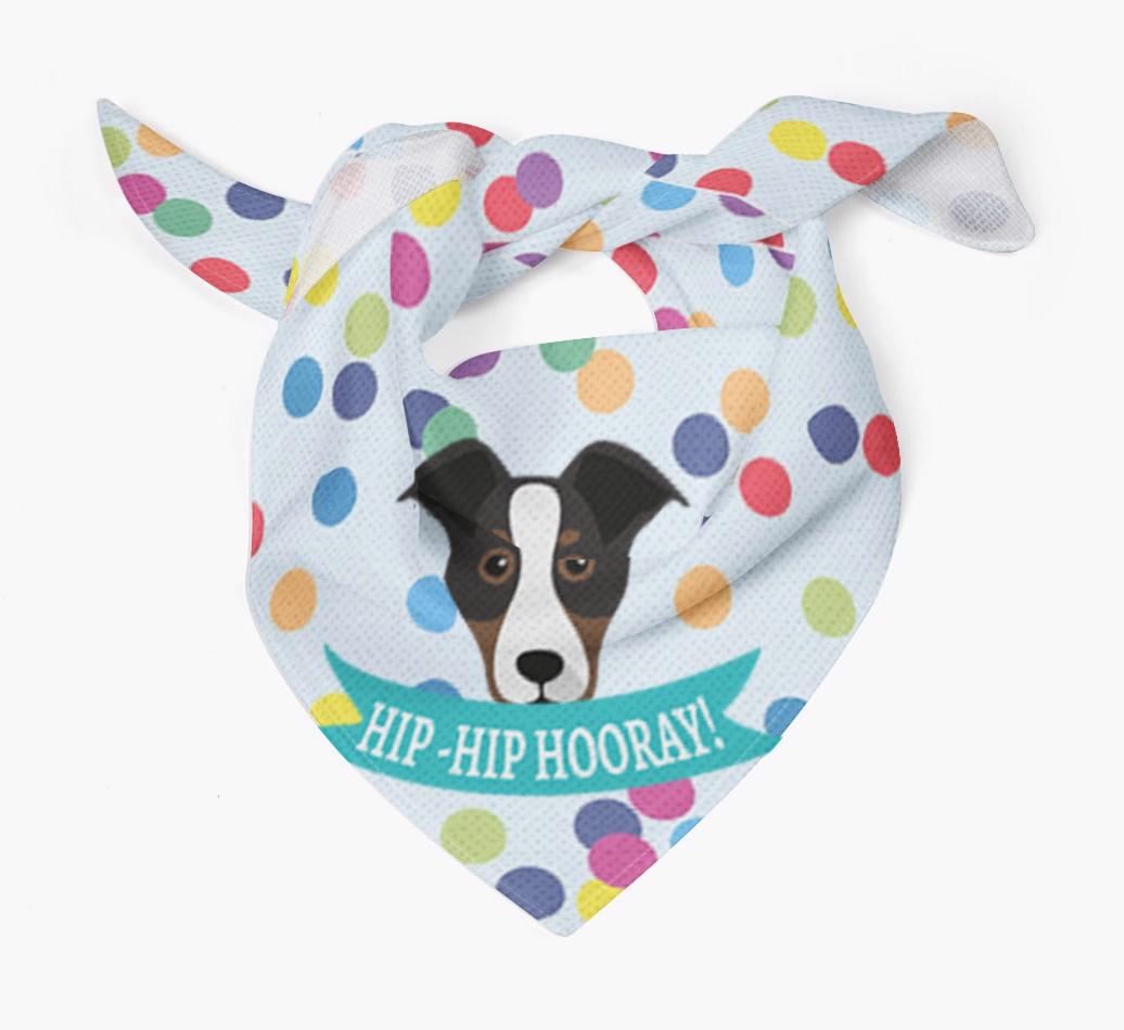 Hip-Hip Hooray! : Personalized {breedFullName} Bandana