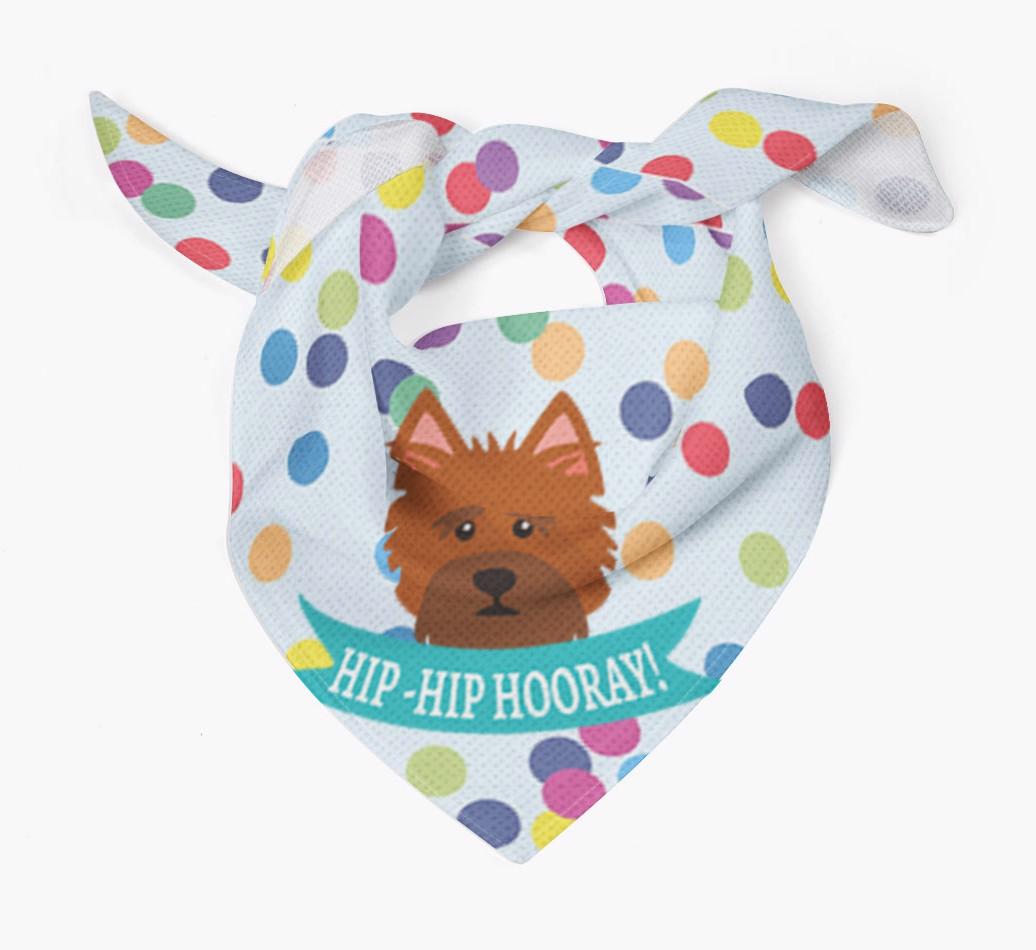 Hip-Hip Hooray! : Personalized {breedFullName} Bandana