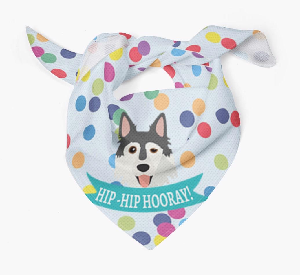 Hip-Hip Hooray! : Personalized {breedFullName} Bandana