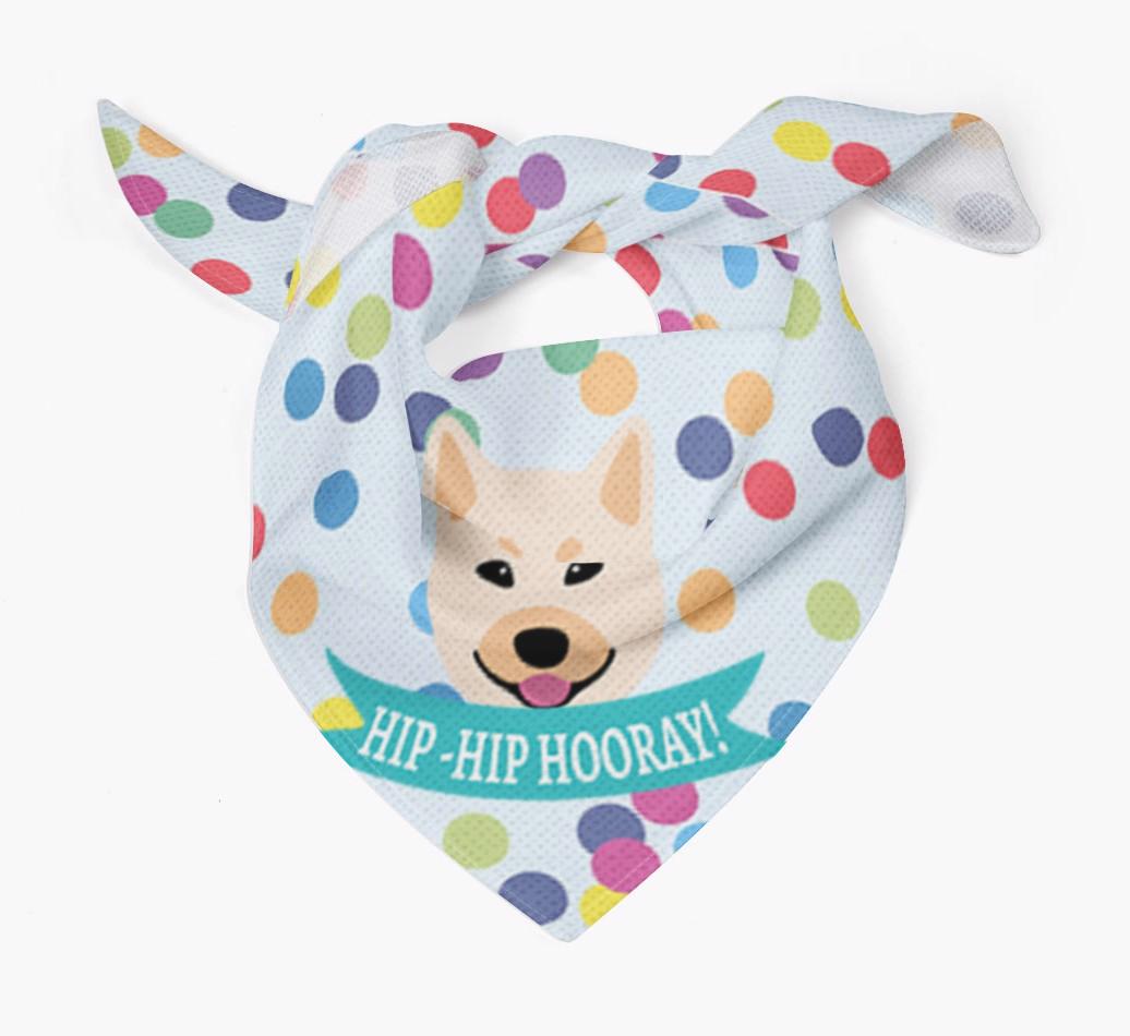 Hip-Hip Hooray! : Personalized {breedFullName} Bandana