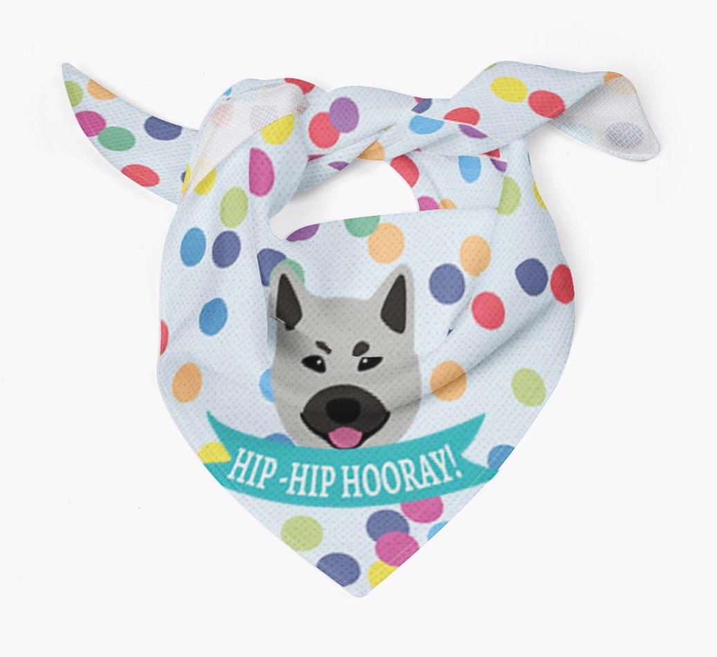 Hip-Hip Hooray! : Personalized {breedFullName} Bandana