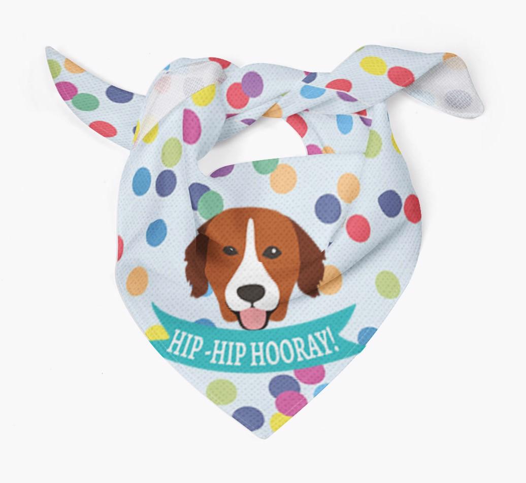 Hip-Hip Hooray! : Personalized {breedFullName} Bandana