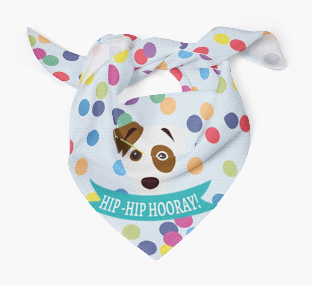 Hip-Hip Hooray! : Personalized {breedFullName} Bandana