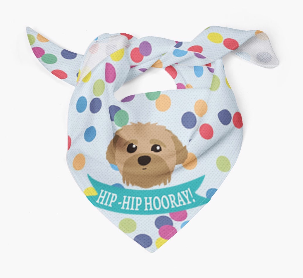 Hip-Hip Hooray! : Personalized {breedFullName} Bandana