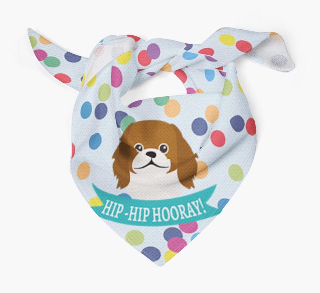 Hip-Hip Hooray! : Personalized {breedFullName} Bandana