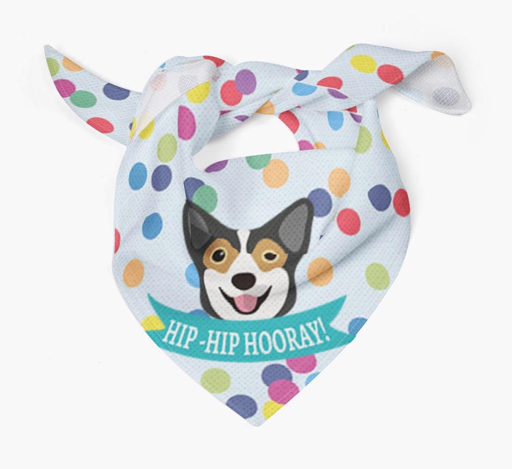 Hip-Hip Hooray! : Personalized {breedFullName} Bandana