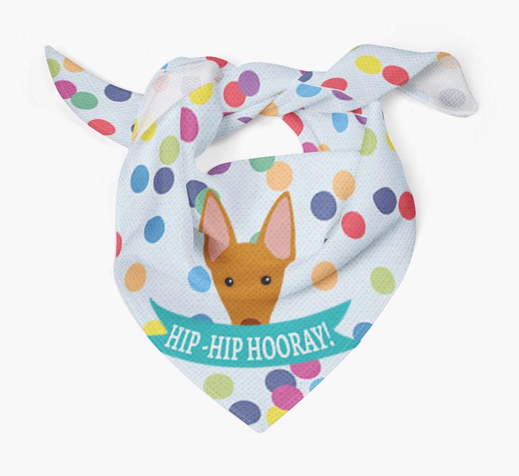 Hip-Hip Hooray! : Personalised {breedFullName} Bandana