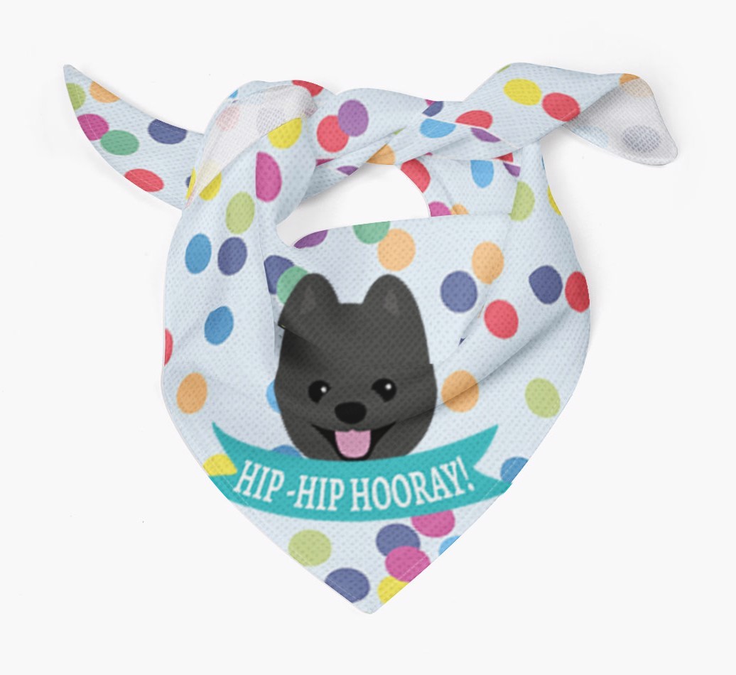 Hip-Hip Hooray! : Personalized {breedFullName} Bandana