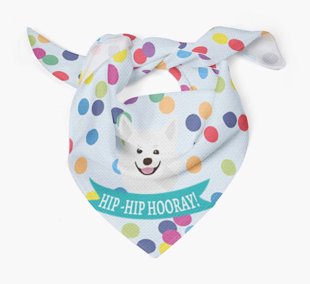 Hip-Hip Hooray! : Personalized {breedFullName} Bandana