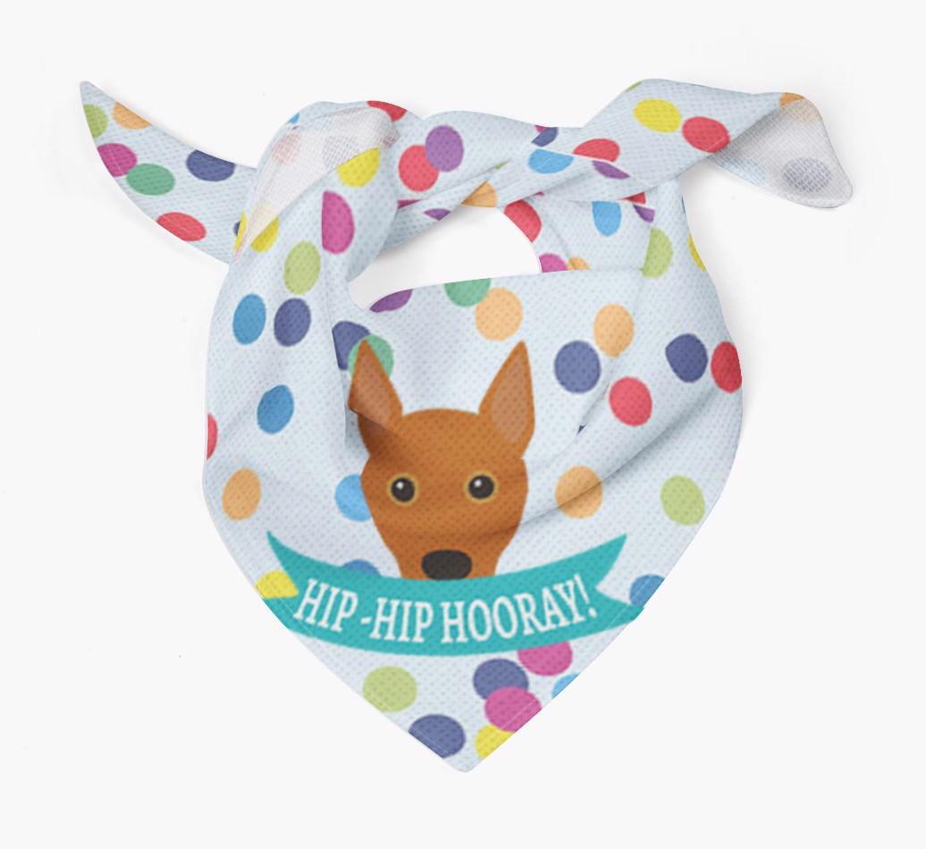 Hip-Hip Hooray! : Personalized {breedFullName} Bandana