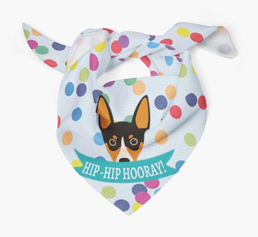 Hip-Hip Hooray! : Personalized {breedFullName} Bandana