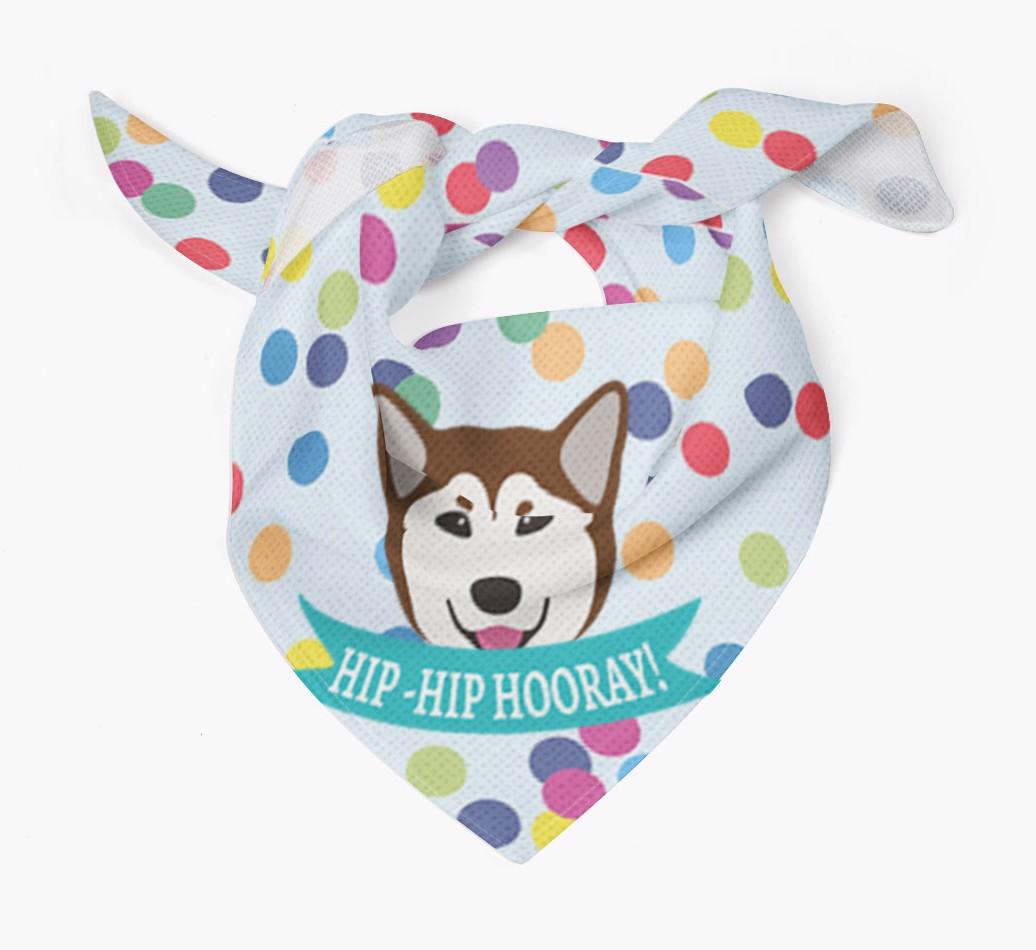 Hip-Hip Hooray! : Personalized {breedFullName} Bandana