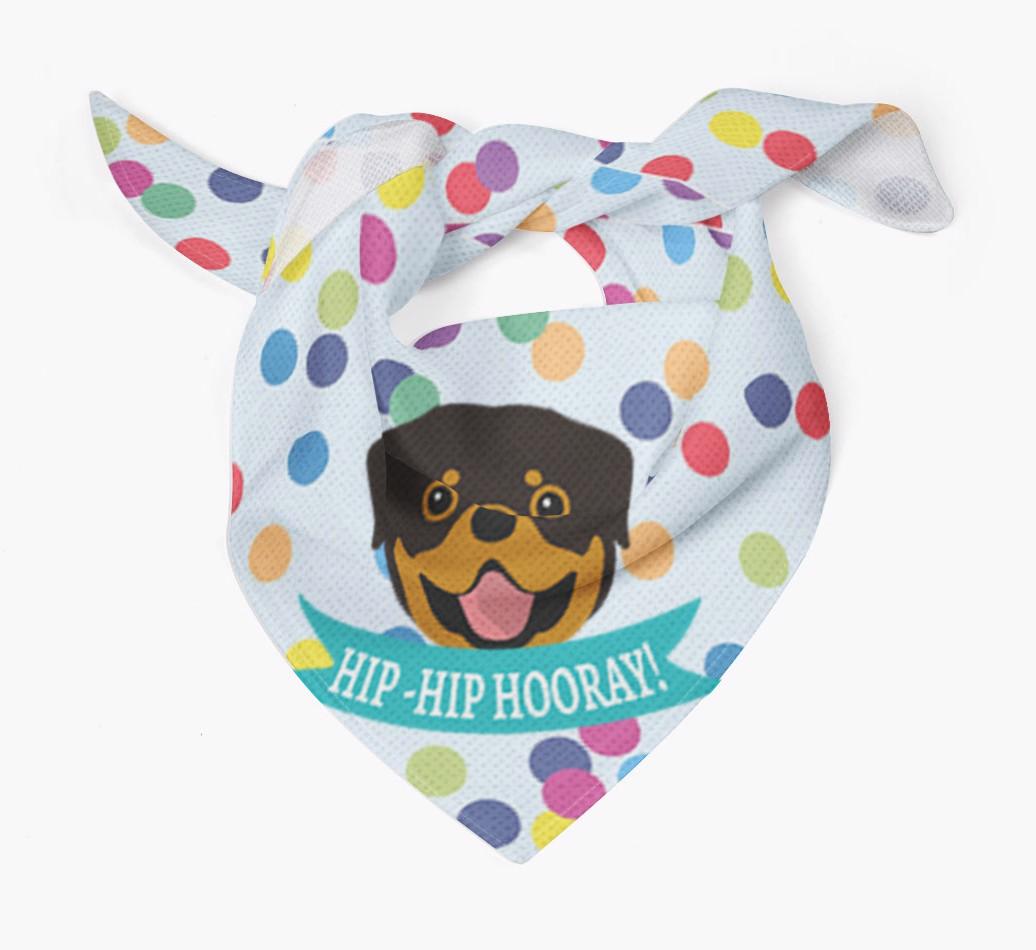 Hip-Hip Hooray! : Personalized {breedFullName} Bandana