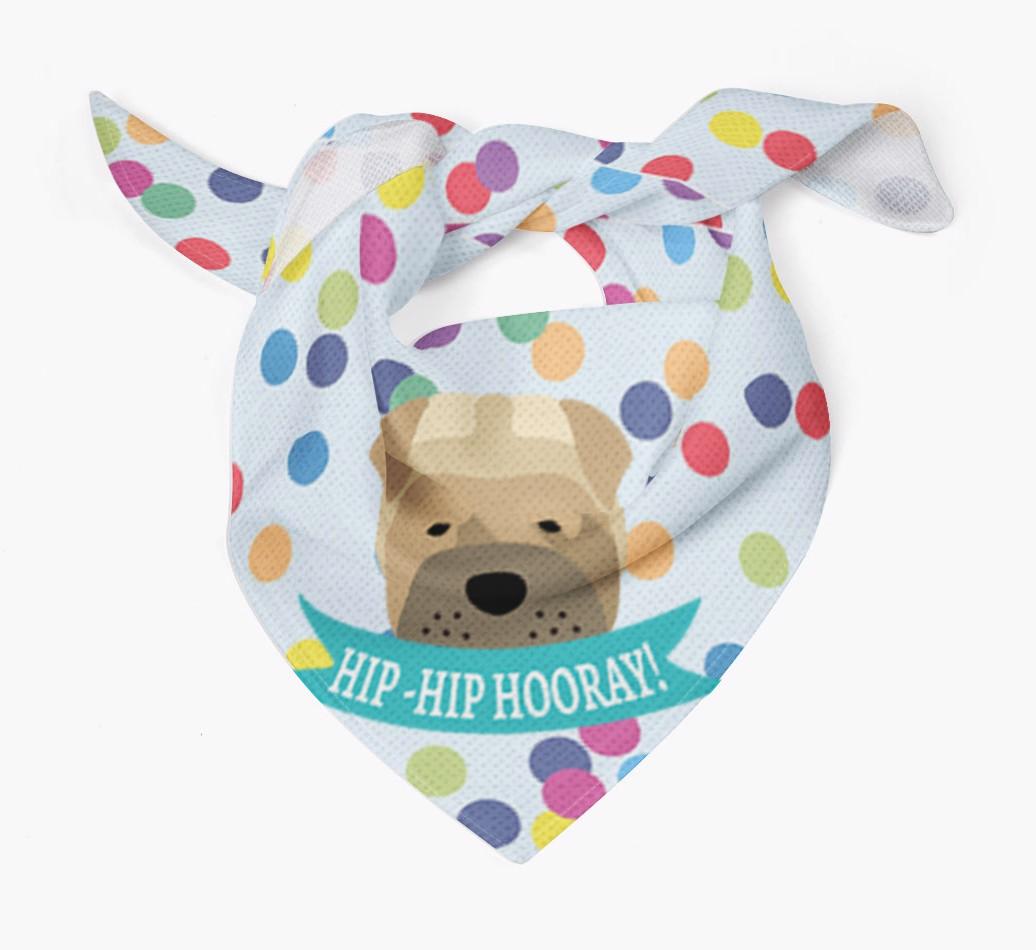 Hip-Hip Hooray! : Personalized {breedFullName} Bandana