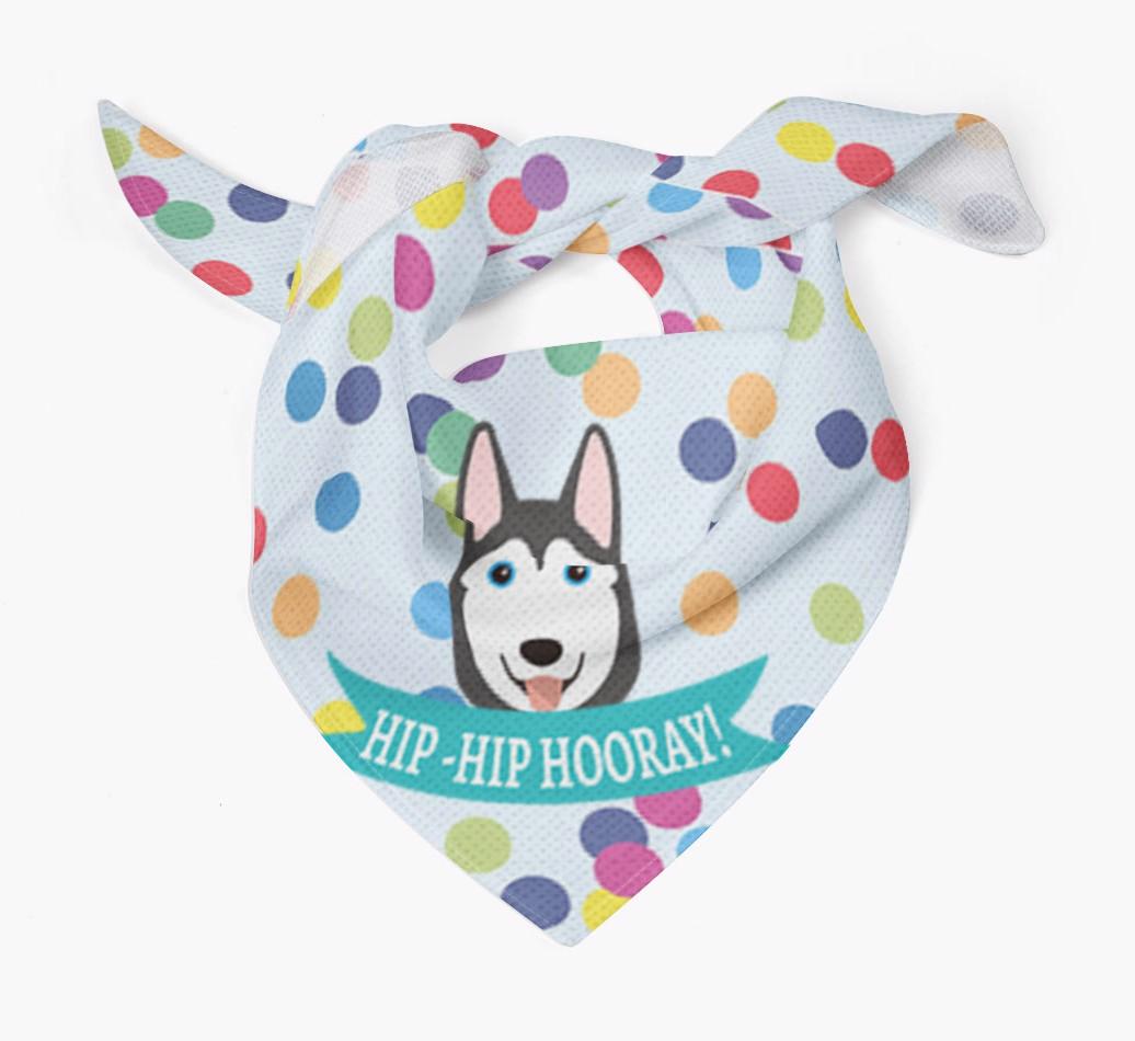 Hip-Hip Hooray! : Personalized {breedFullName} Bandana