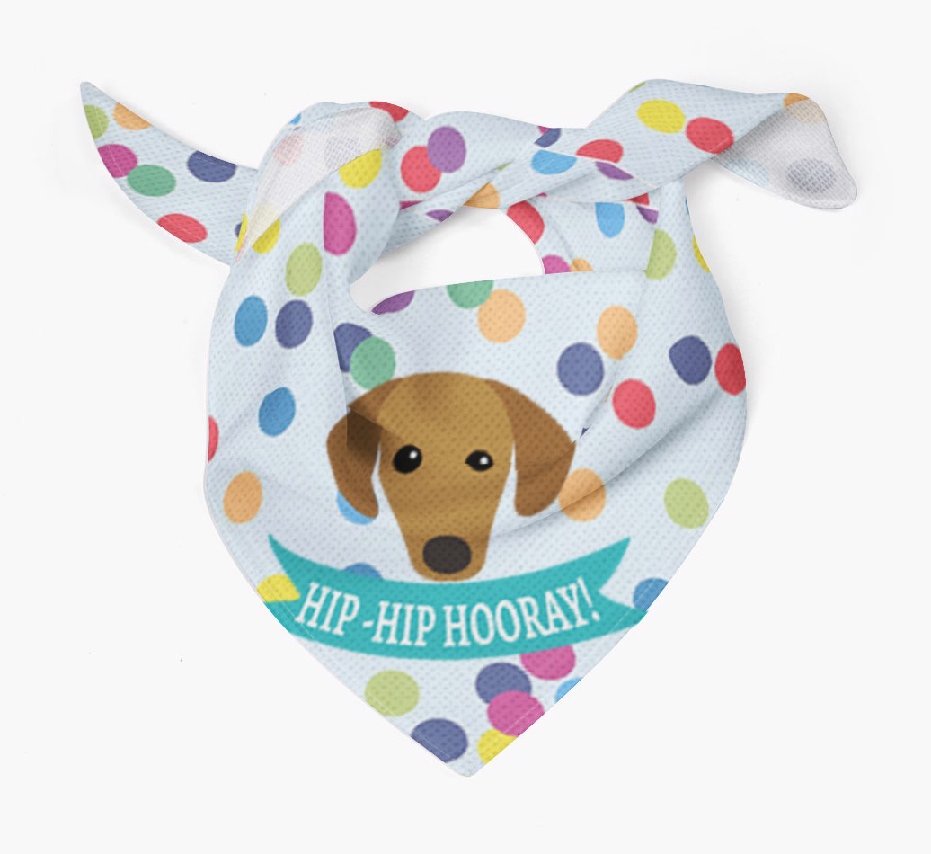 Hip-Hip Hooray! : Personalized {breedFullName} Bandana
