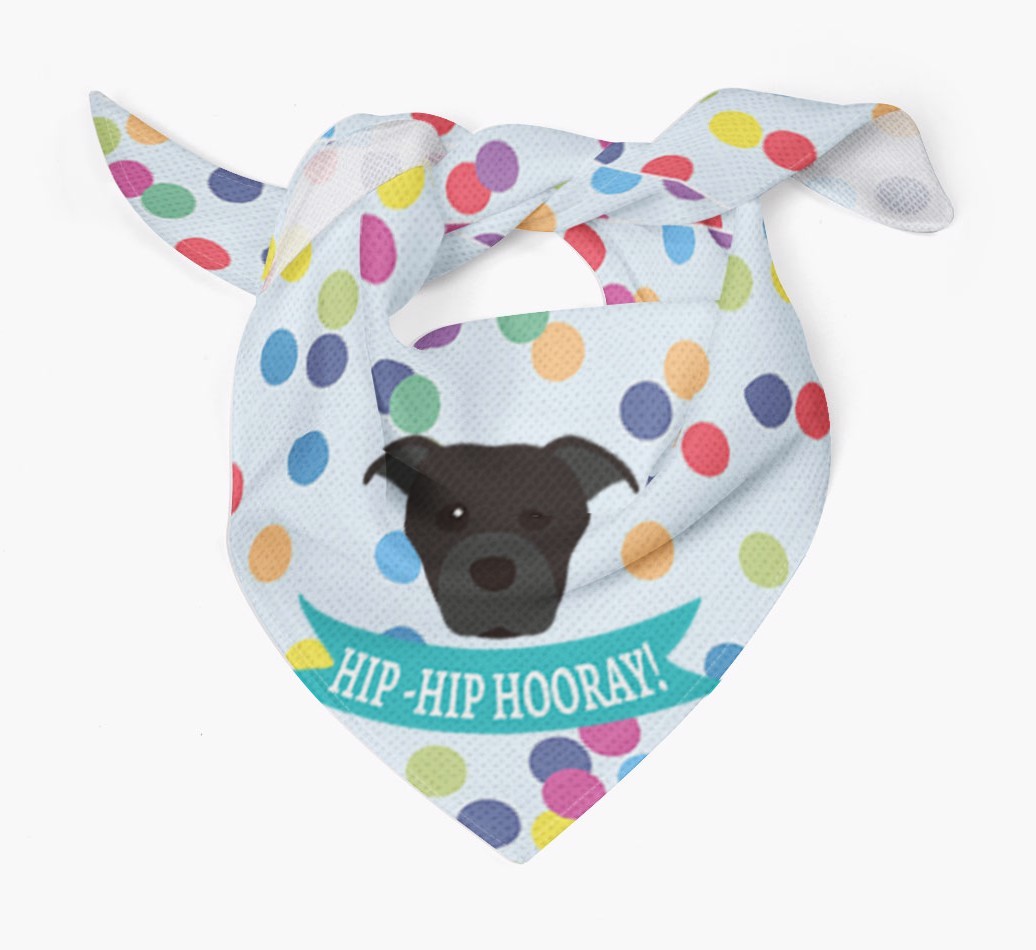 Hip-Hip Hooray! : Personalized {breedFullName} Bandana
