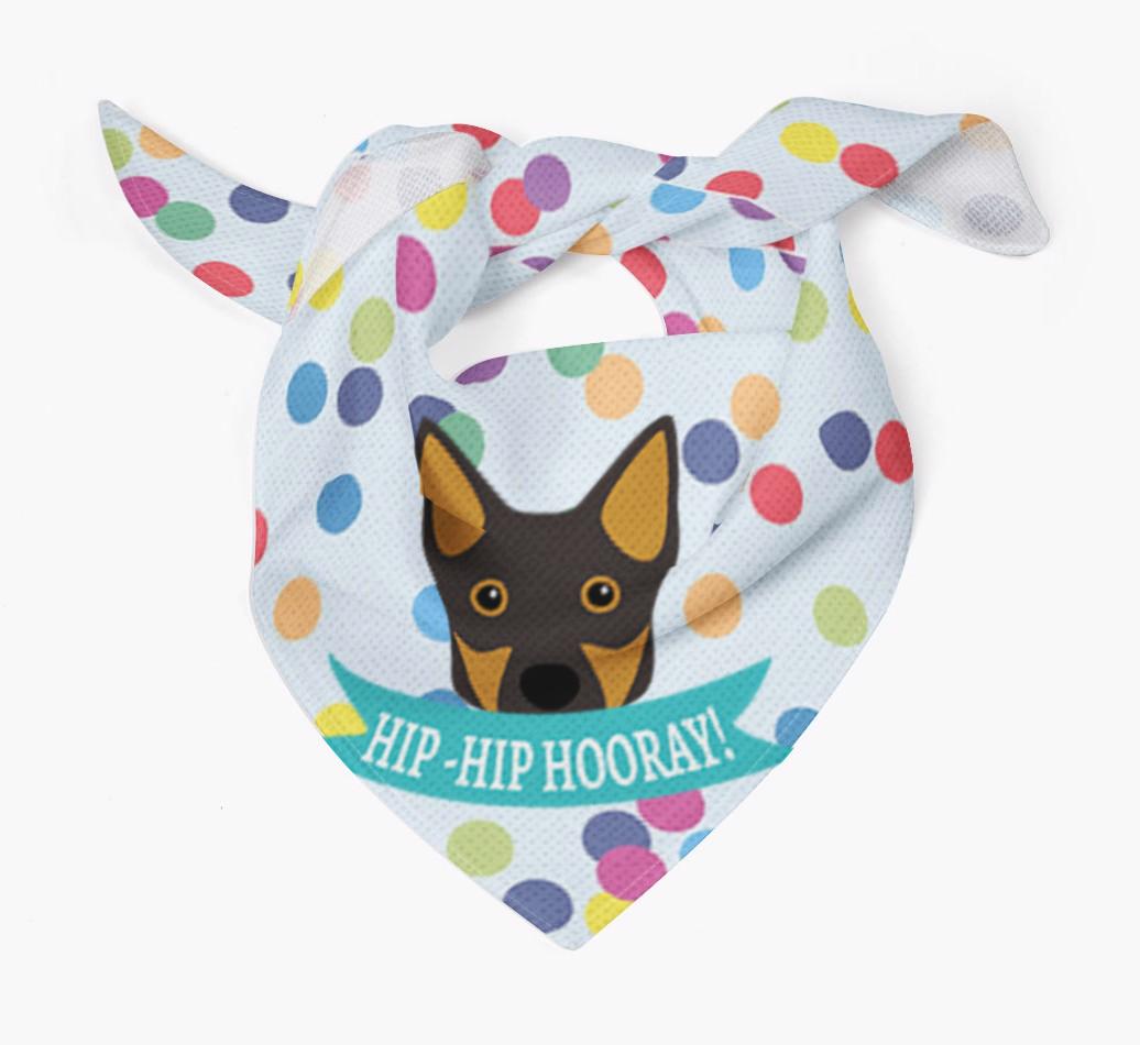 Hip-Hip Hooray! : Personalized {breedFullName} Bandana