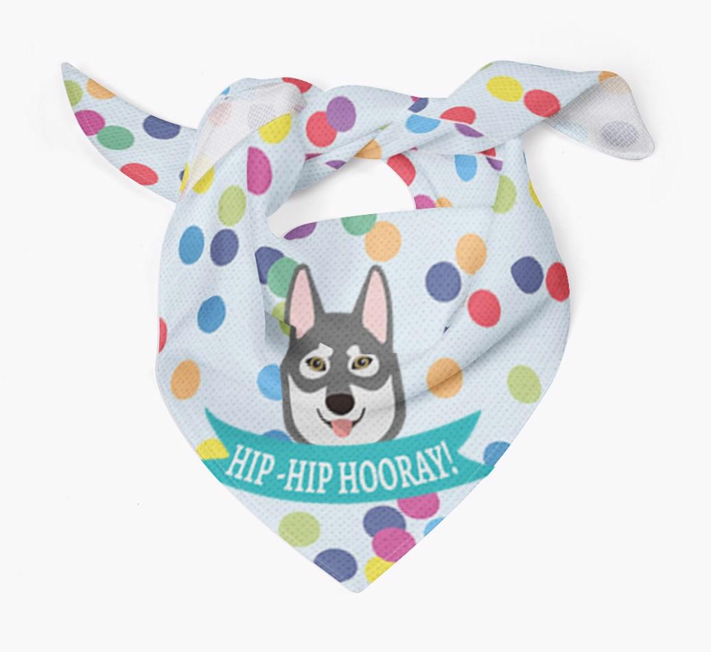 Hip-Hip Hooray! : Personalized {breedFullName} Bandana