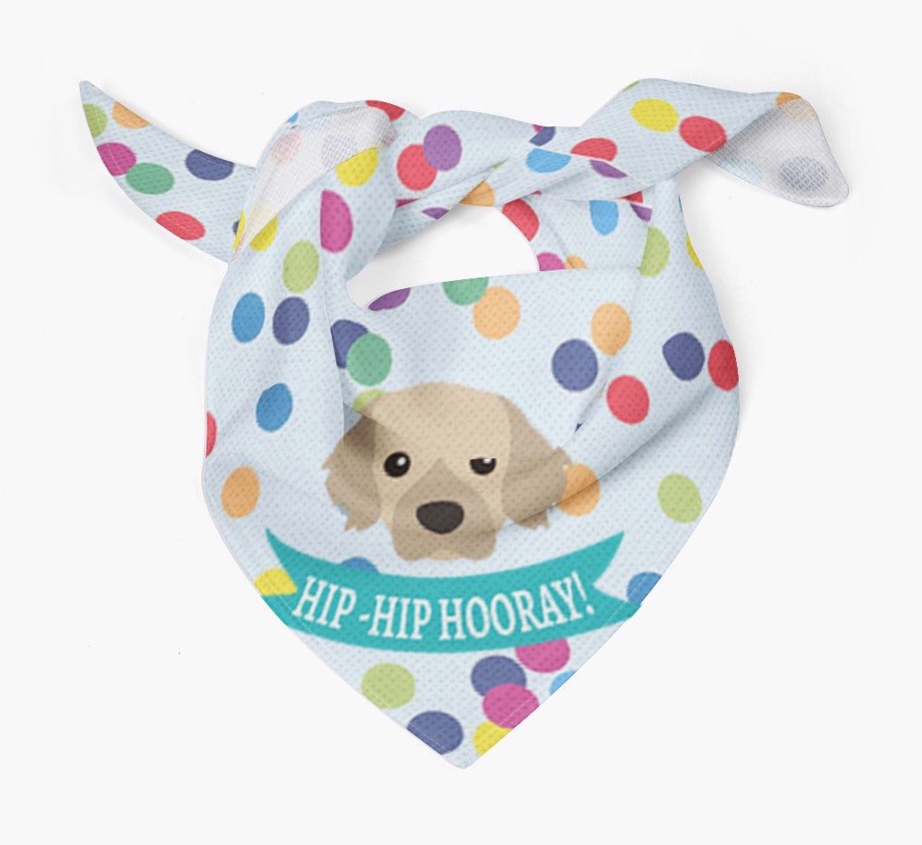 Hip-Hip Hooray! : Personalized {breedFullName} Bandana