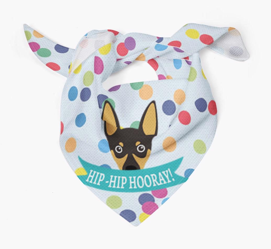 Hip-Hip Hooray! : Personalized {breedFullName} Bandana
