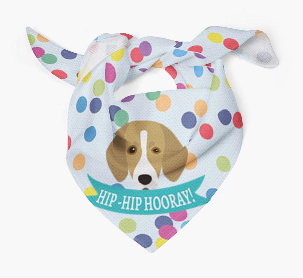 Hip-Hip Hooray! : Personalized {breedFullName} Bandana