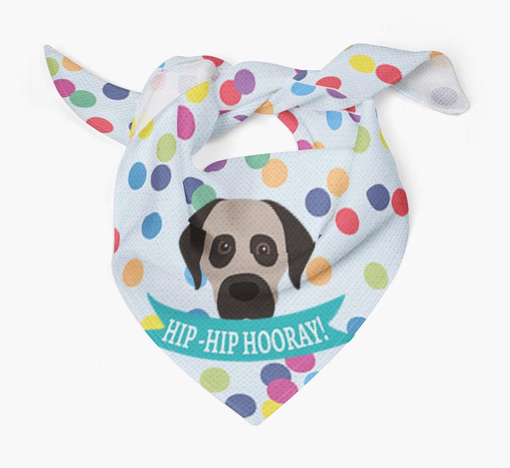 Hip-Hip Hooray! : Personalized {breedFullName} Bandana