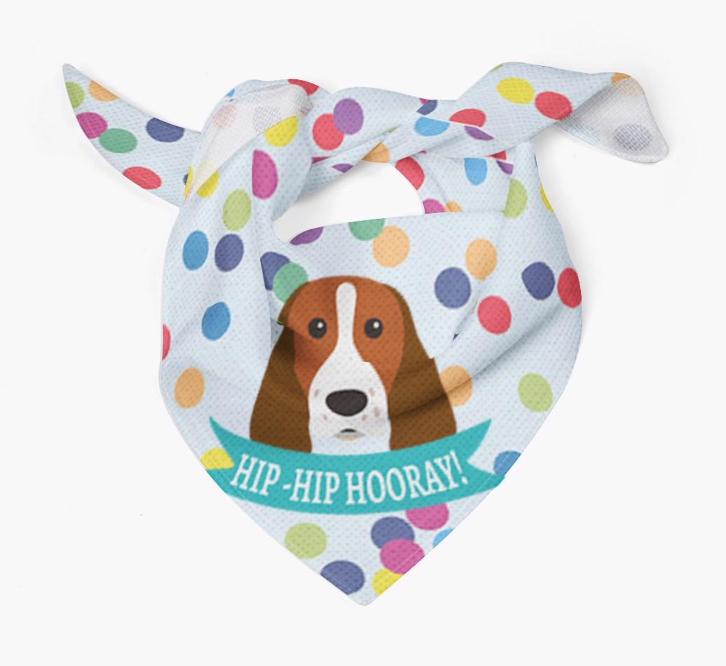 Hip-Hip Hooray! : Personalized {breedFullName} Bandana