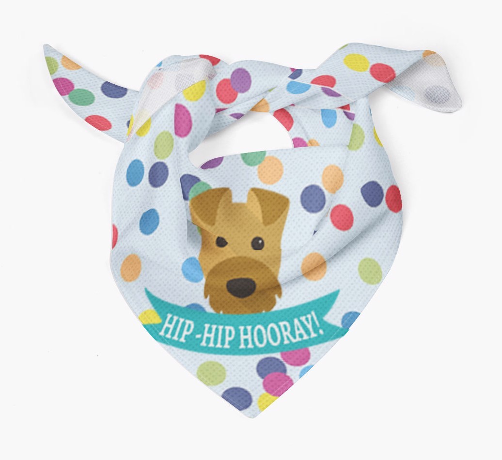 Hip-Hip Hooray! : Personalized {breedFullName} Bandana