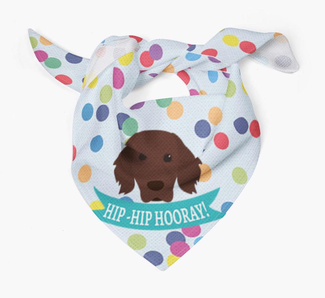 Hip-Hip Hooray! : Personalized {breedFullName} Bandana