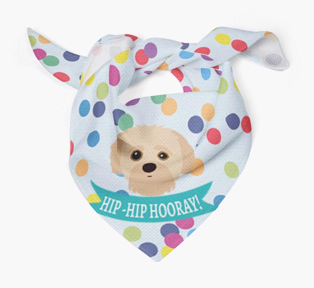Hip-Hip Hooray! : Personalized {breedFullName} Bandana