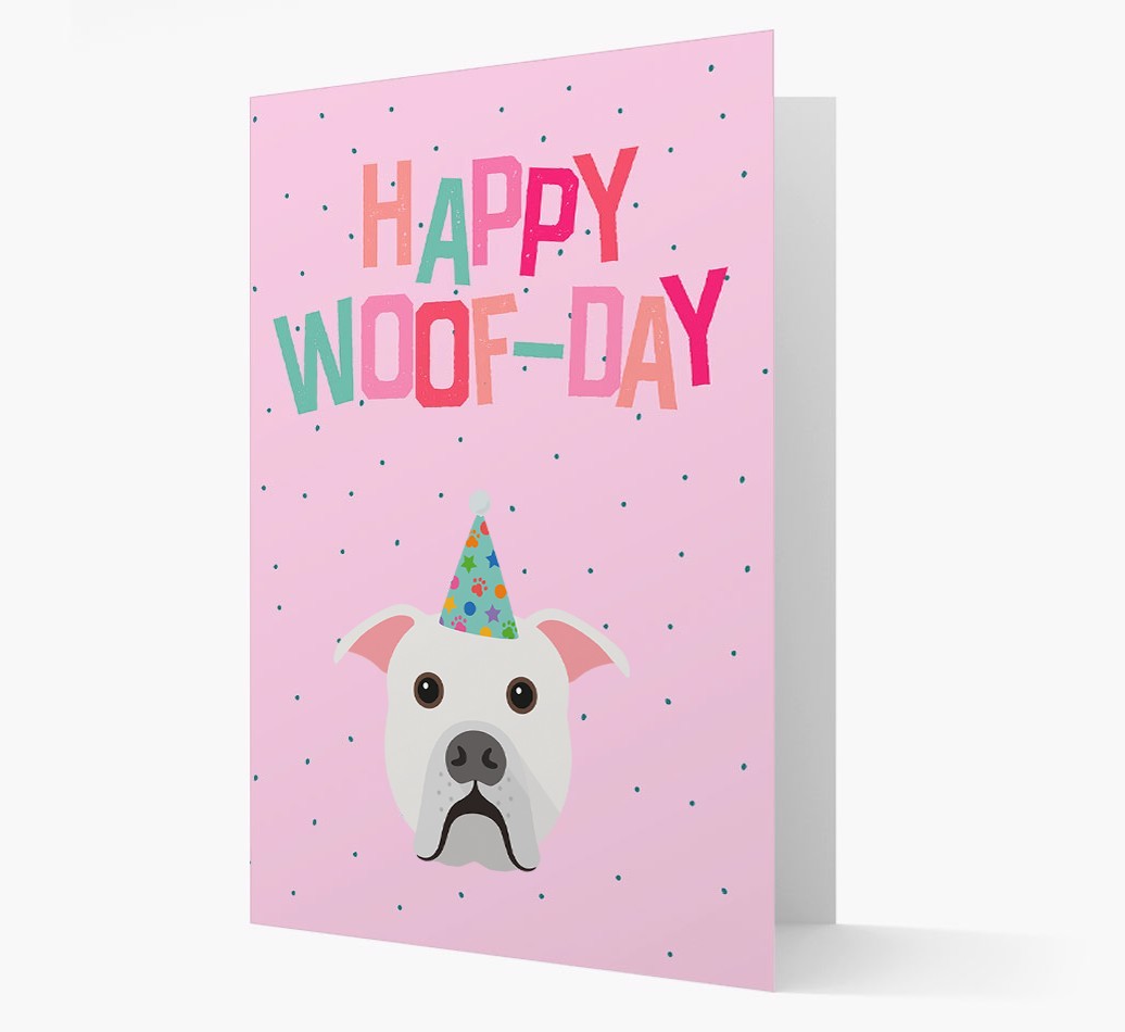 'Happy Woofday' Card with {breedFullName} Icon