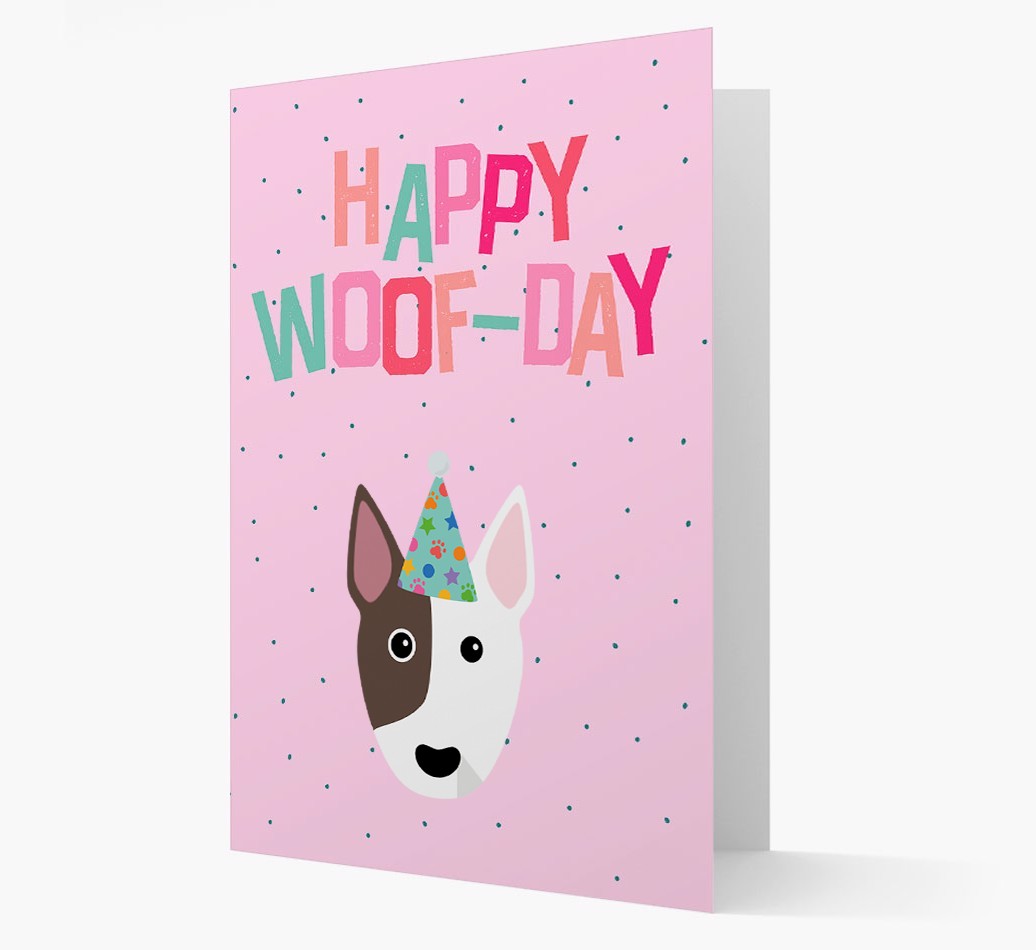 'Happy Woofday' Card with {breedFullName} Icon