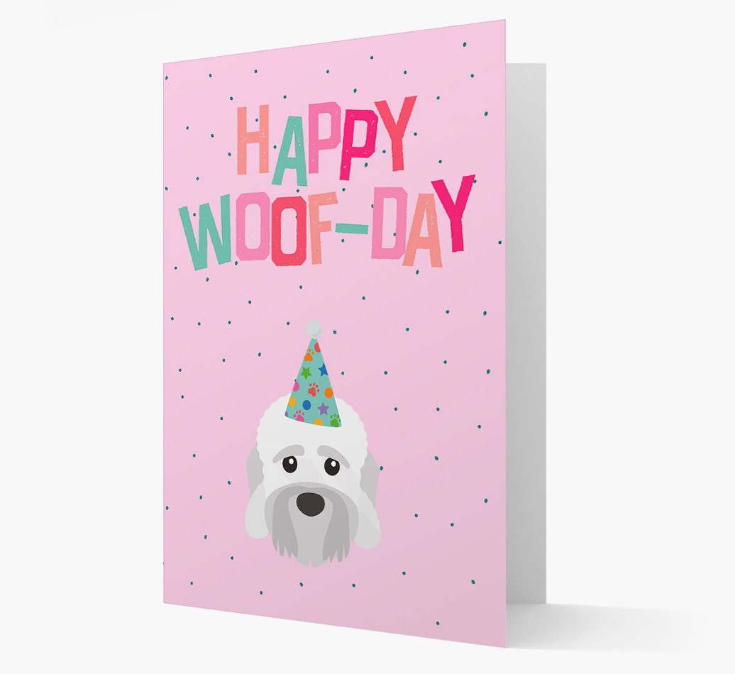 'Happy Woofday' Card with {breedFullName} Icon