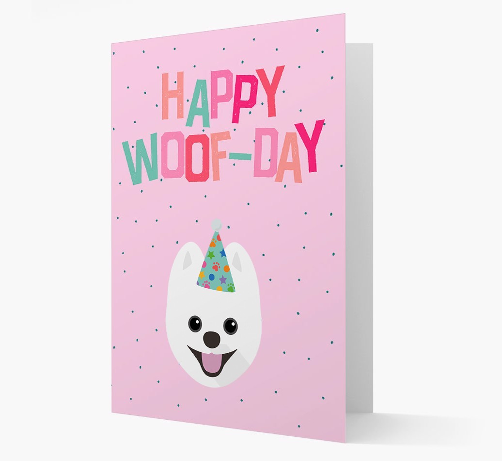 'Happy Woofday' Card with {breedFullName} Icon