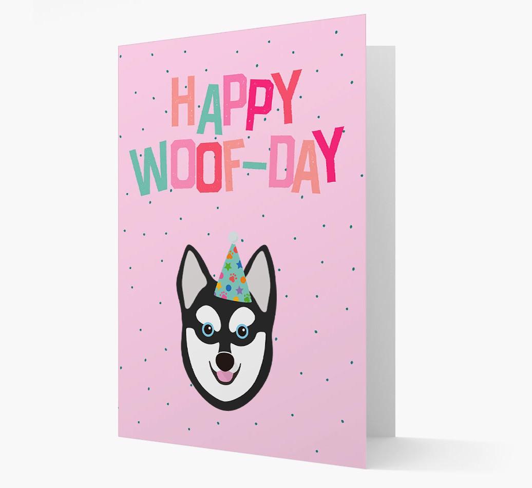 'Happy Woofday' Card with {breedFullName} Icon