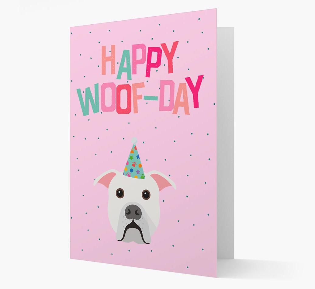 'Happy Woofday' Card with {breedFullName} Icon