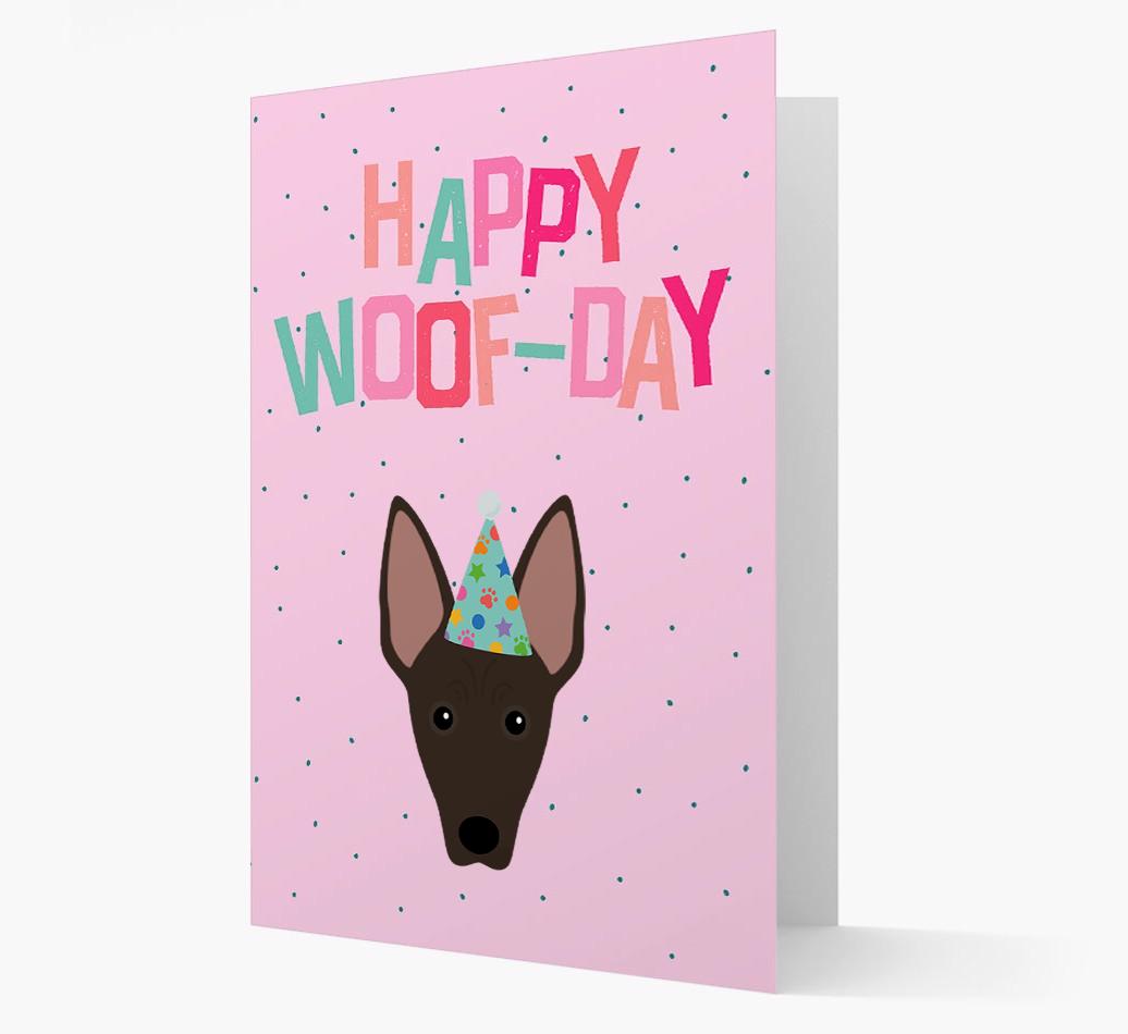 'Happy Woofday' Card with {breedFullName} Icon
