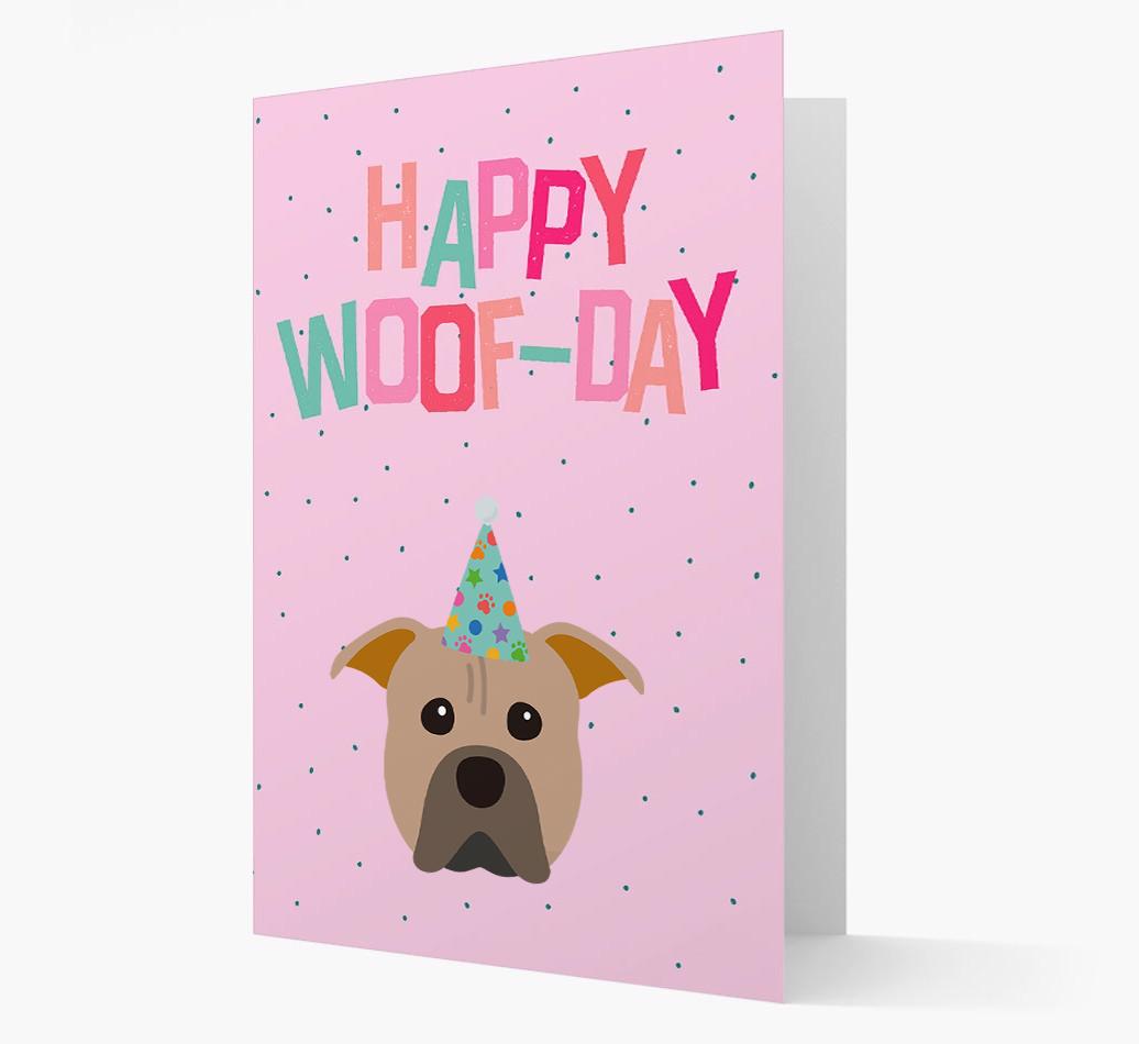 'Happy Woofday' Card with {breedFullName} Icon