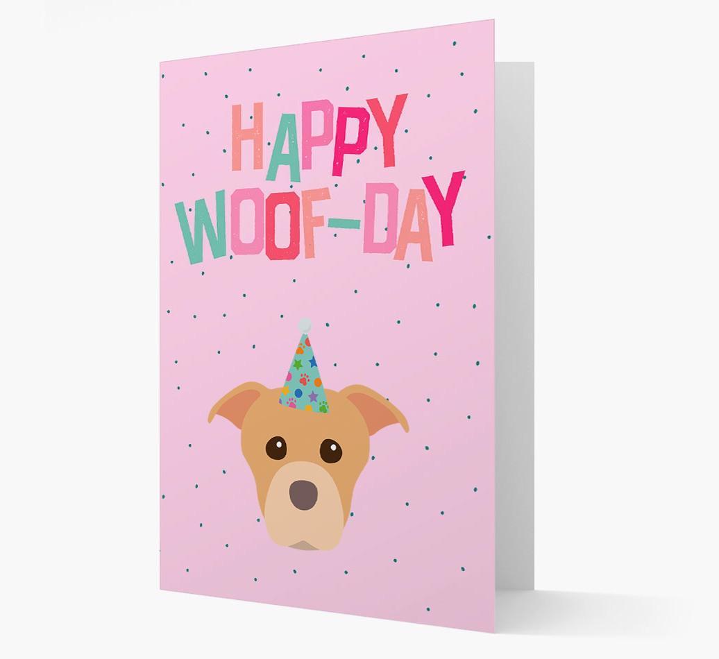 'Happy Woofday' Card with {breedFullName} Icon